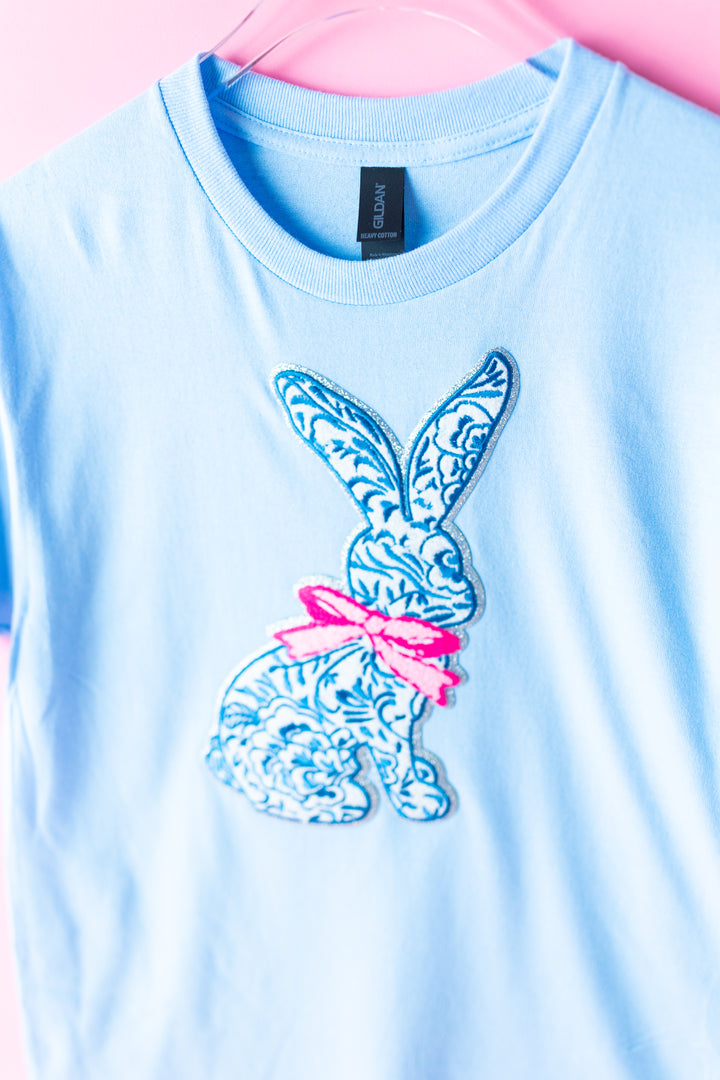 DEAL OF THE DAY Grand Millennial Easter Bunny with Bow Tshirt (ships 1 week) DEAL OF THE DAY