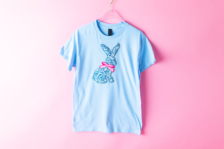 DEAL OF THE DAY Grand Millennial Easter Bunny with Bow Tshirt (ships 1 week) DEAL OF THE DAY