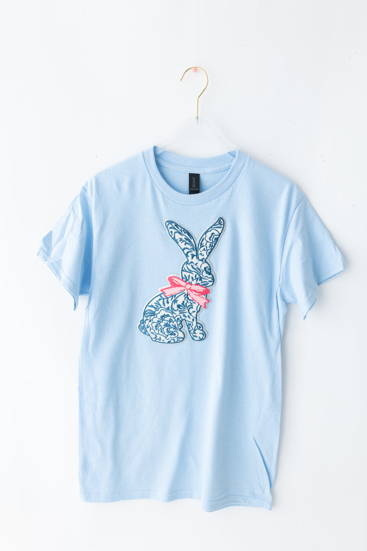 DEAL OF THE DAY Grand Millennial Easter Bunny with Bow Tshirt (ships 1 week) DEAL OF THE DAY