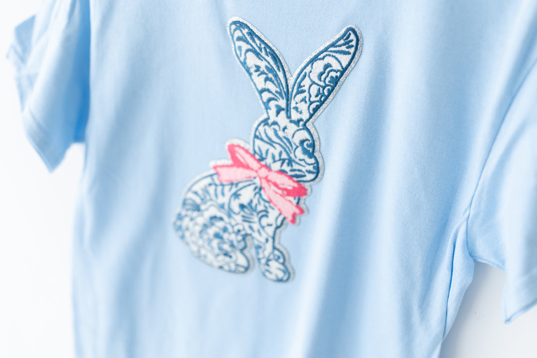 DEAL OF THE DAY Grand Millennial Easter Bunny with Bow Tshirt (ships 1 week) DEAL OF THE DAY