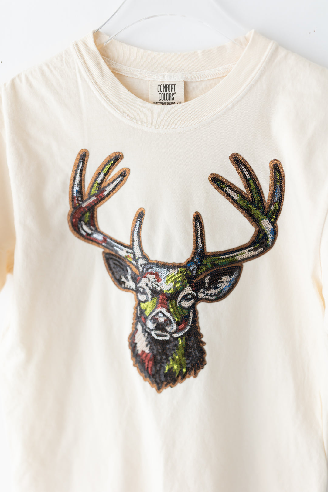 Sequin Camo Deer Tshirt (ships 1-2 weeks)