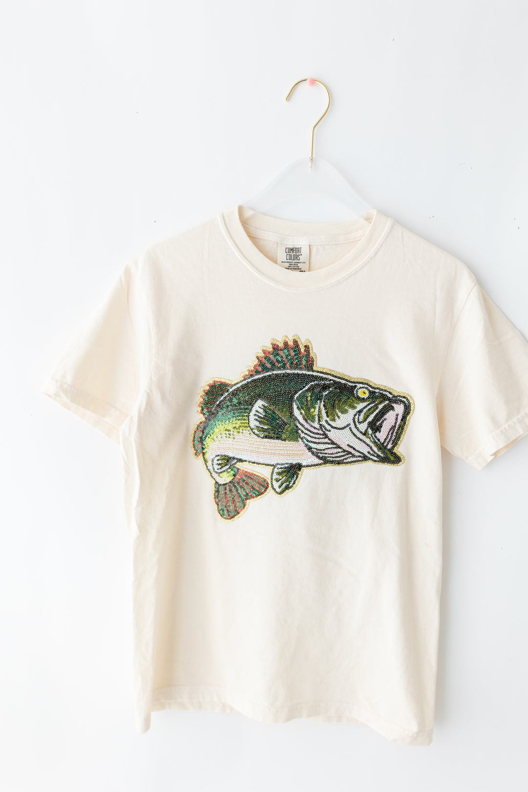 Sequin Bass Fish Deer Tshirt (ships 1-2 weeks)