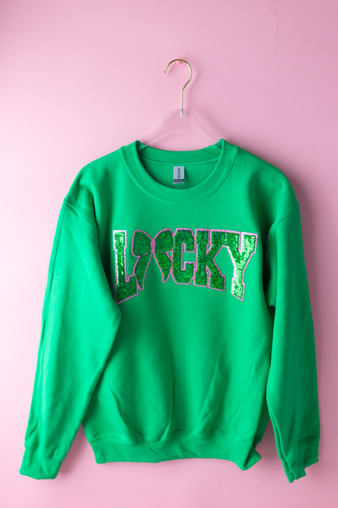 Lucky Bow Green Pullover (ships 1-2 weeks)