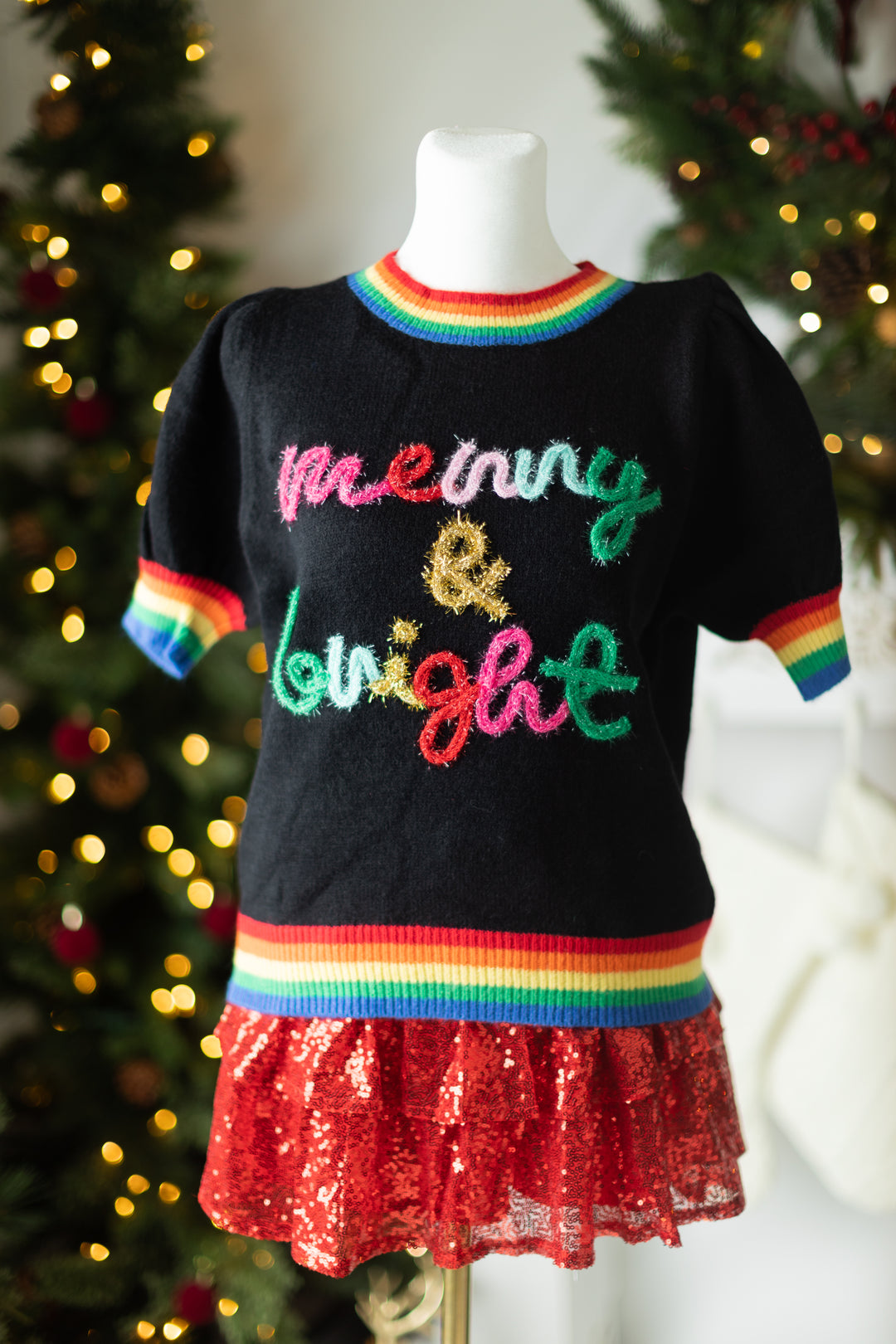 Merry & Bright Rainbow Sweater