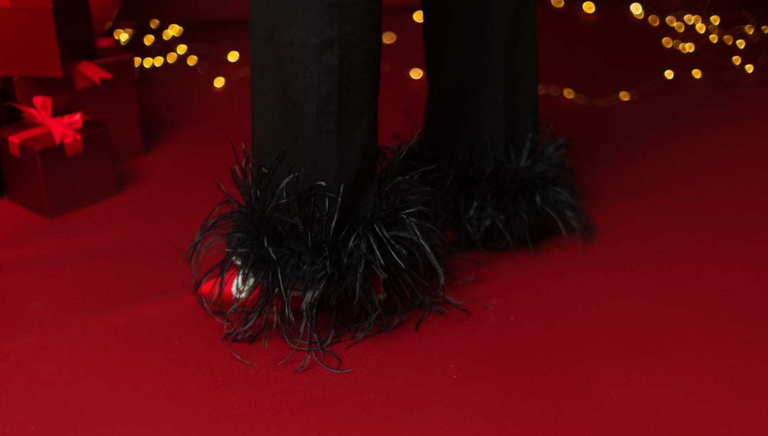 Black Feather Pants (PREORDER)