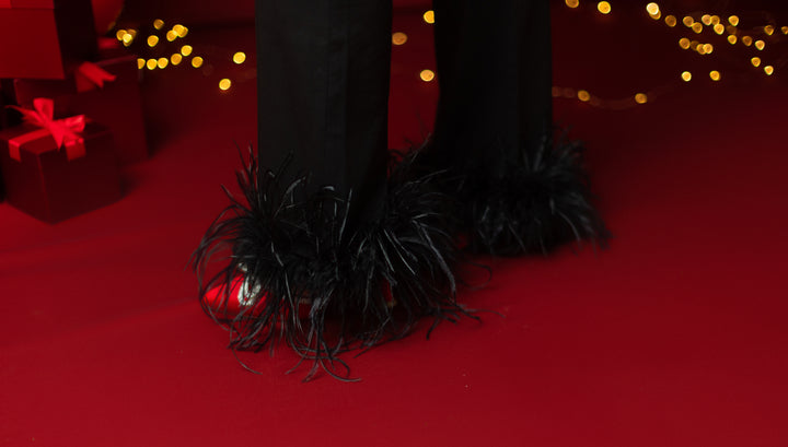Black Feather Pants (PREORDER)
