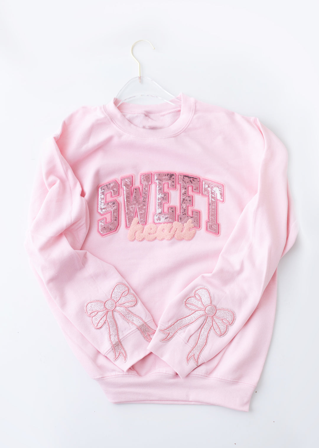 Sweet Heart & Bow Sleeve Pullover (ships 2-3 weeks)