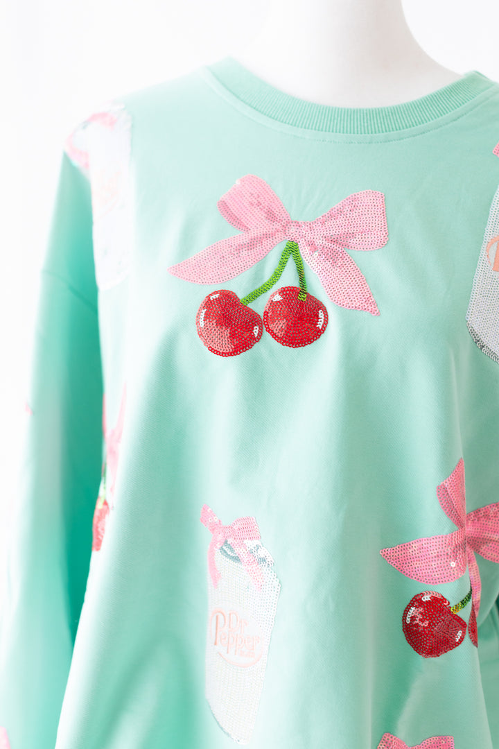 Dr Pepper & Bow Pullover Mint PREORDER