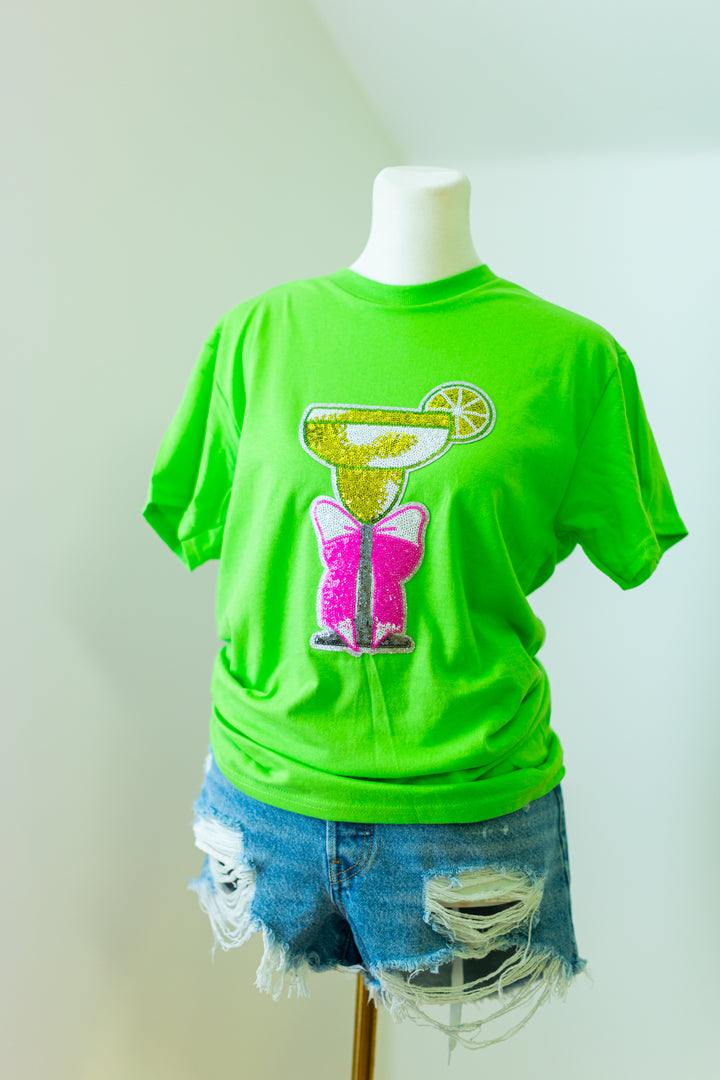 Lime Green Margarita Tshirt (ships 2 weeks)