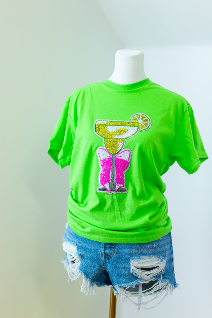 Lime Green Margarita Tshirt (ships 2 weeks)
