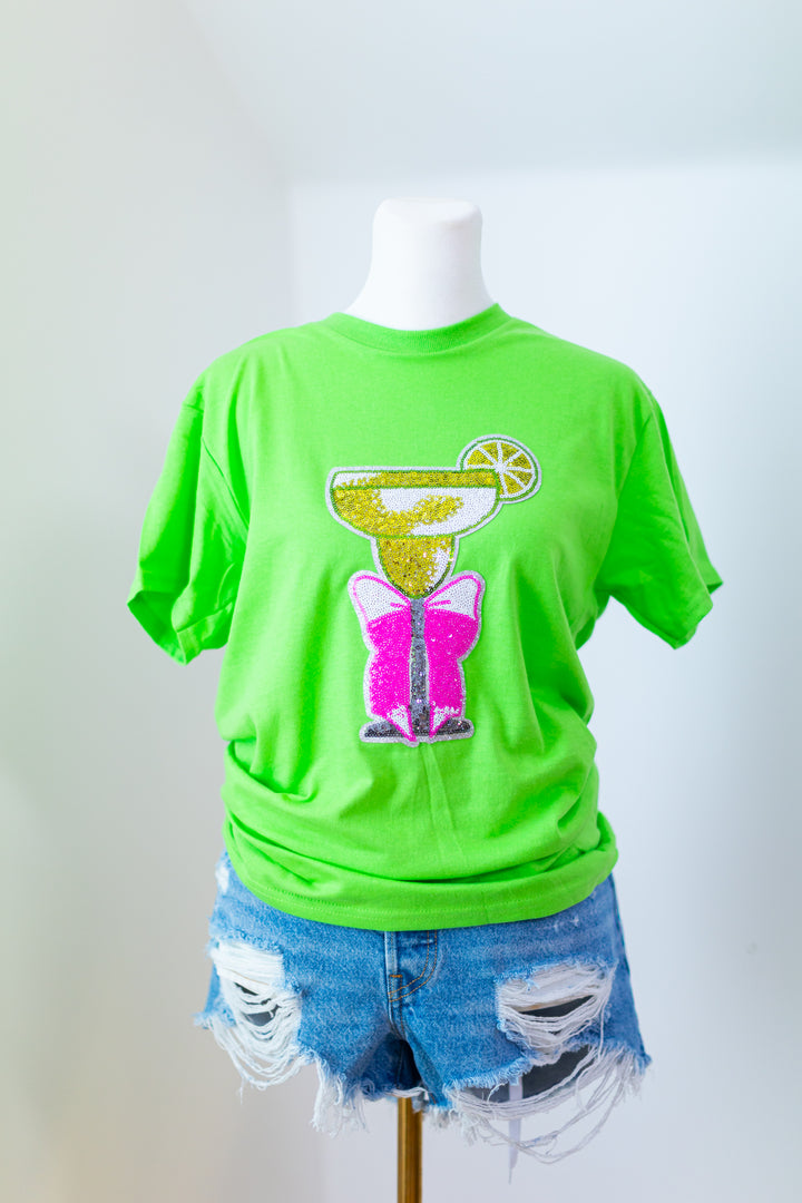 Lime Green Margarita Tshirt (ships 2 weeks)