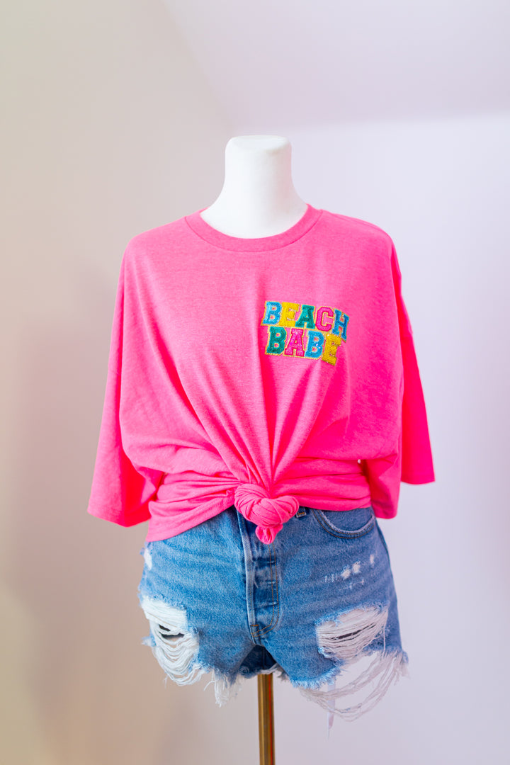 BEACH BABE NEON PINK (ships 2 weeks)