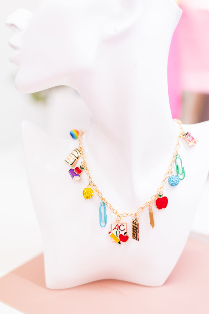 TEACHER CHARM NECKLACE ( PREORDER)