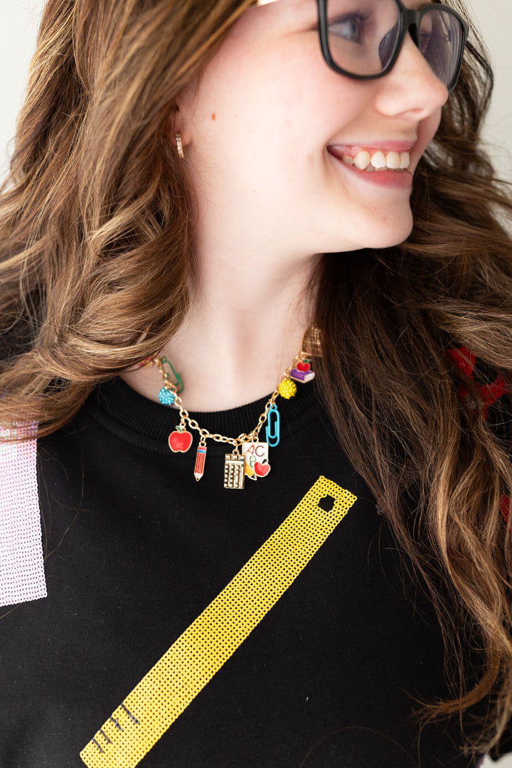 TEACHER CHARM NECKLACE ( PREORDER)