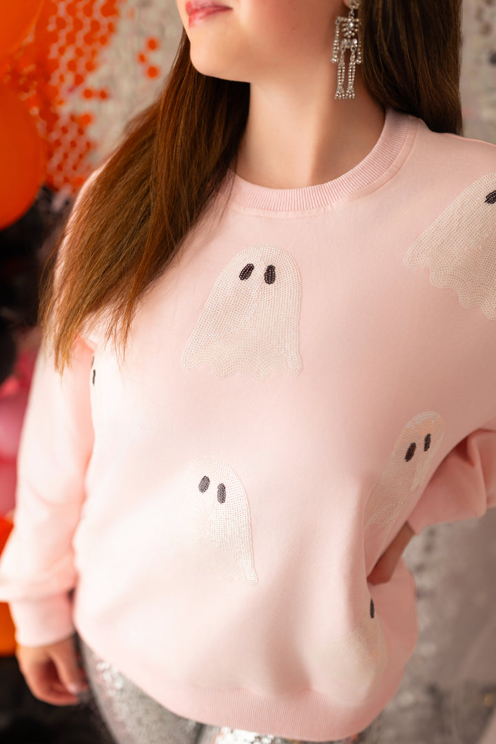 IRIDESCENT GIRLY GHOST PINK PULLOVER (PREORDER)