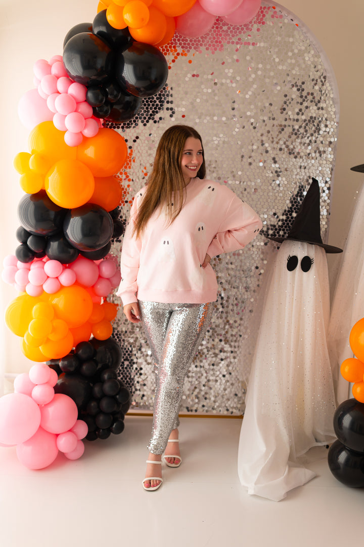 IRIDESCENT GIRLY GHOST PINK PULLOVER (PREORDER)