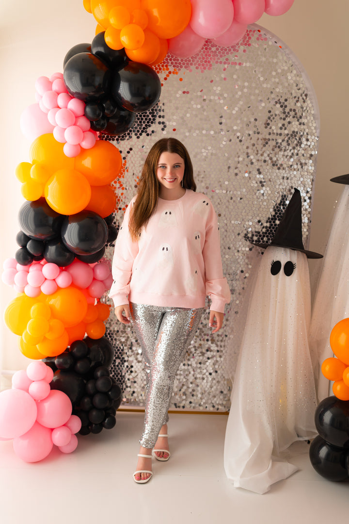 IRIDESCENT GIRLY GHOST PINK PULLOVER (PREORDER)