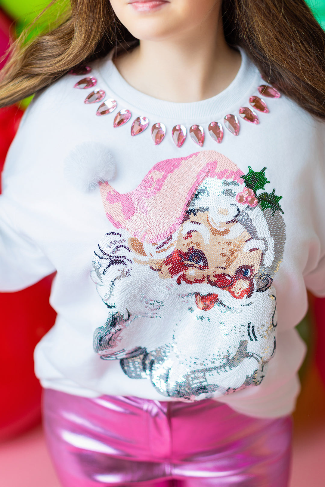 Glam PINK Santa Pullover (PREORDER) (Copy)