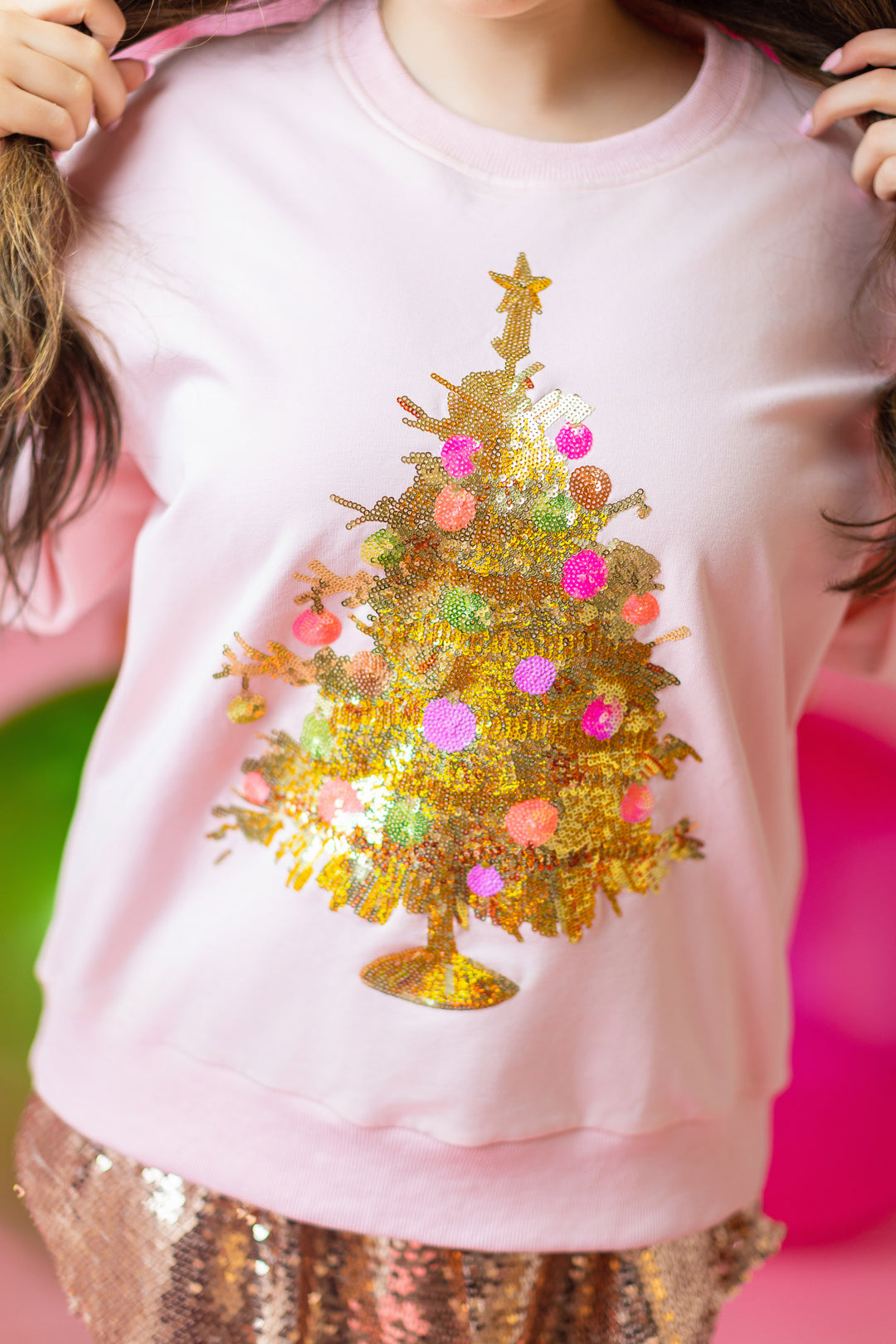Golden Noel Pink Pullover  (PREORDER)