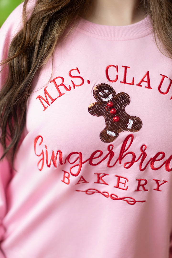 MRS CLAUS GINGERBREAD BAKERY PULLOVER  (PREORDER)
