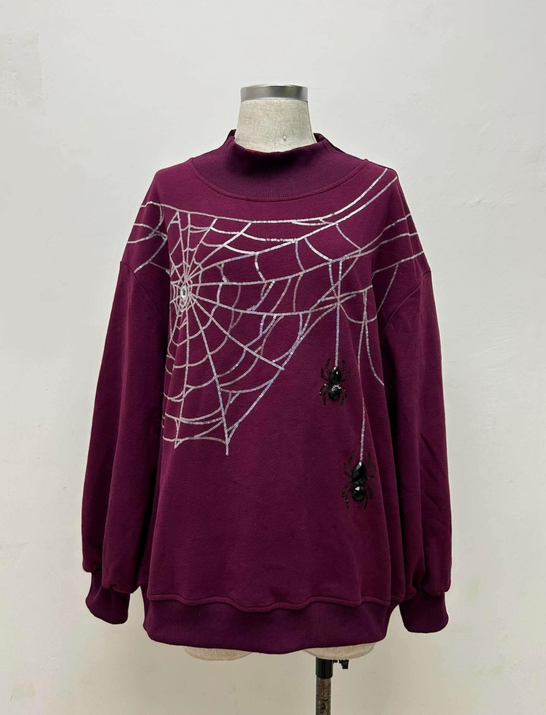 HANGING SPIDERS WINE PULLOVER RTS (READY TO SHIP)