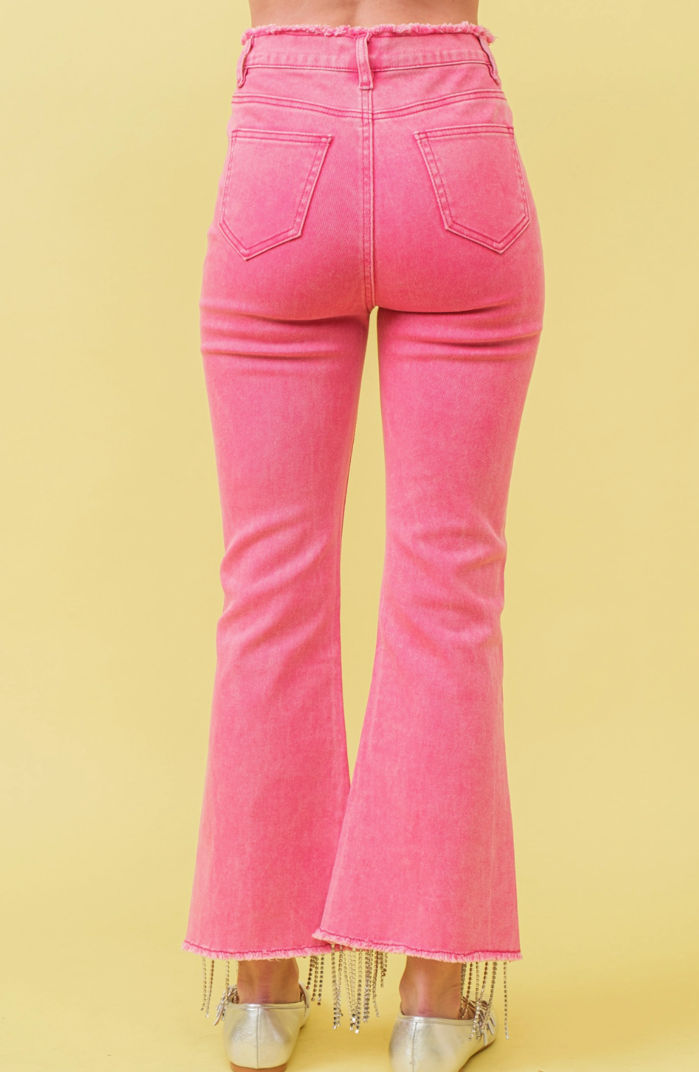 Pink Fringe Jeans RTS