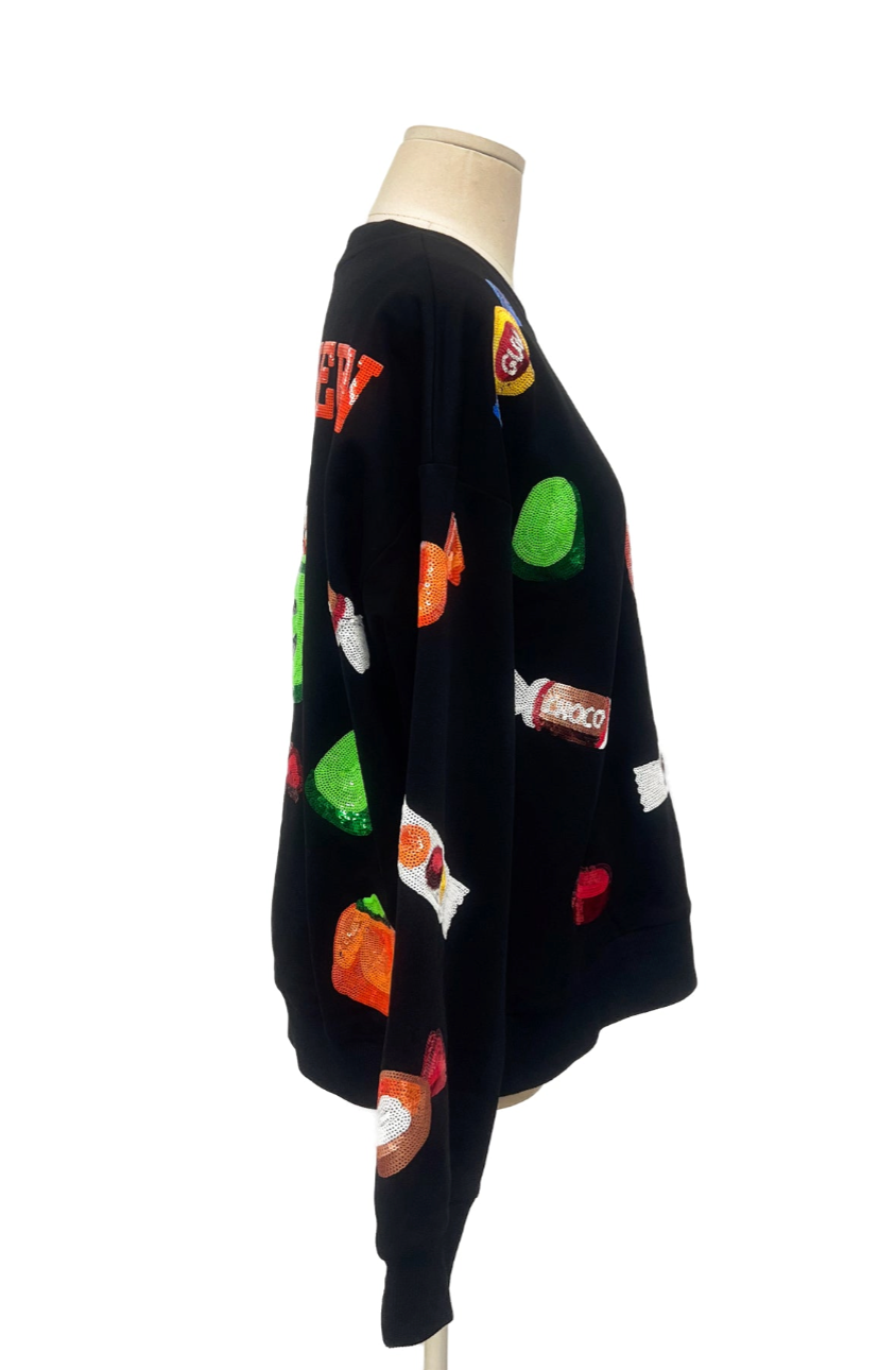 CANDY QUEEN BLACK PULLOVER  (PREORDER)