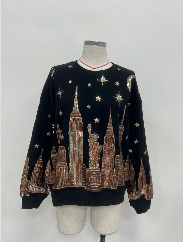 SPARKLE IN NEW YORK SKYLINE PULLOVER (PREORDER)