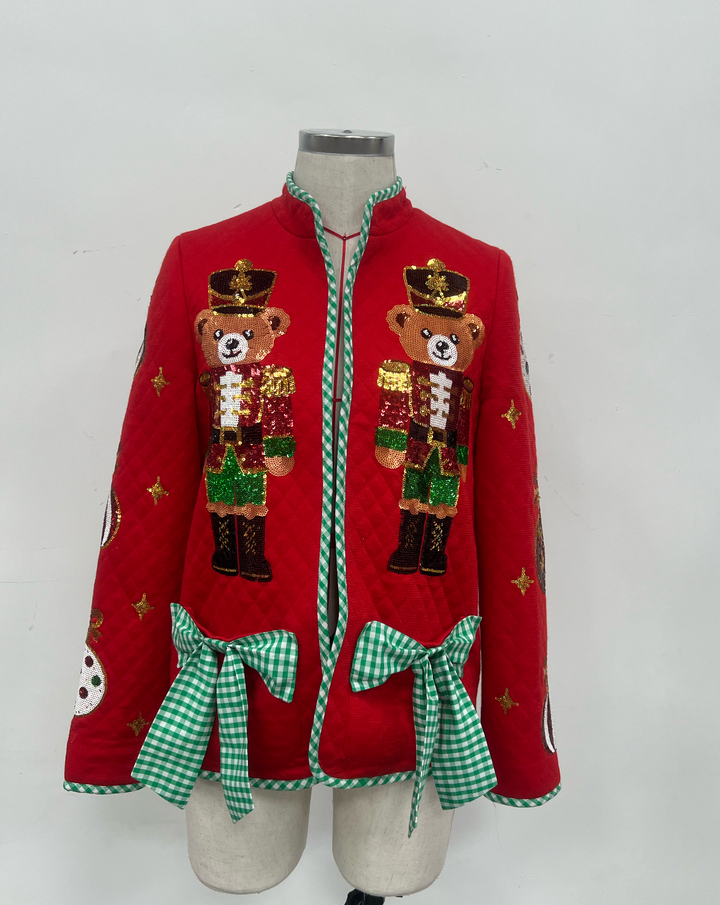 CHEERFUL TEDDY NUTCRACKER JACKET  (PREORDER)