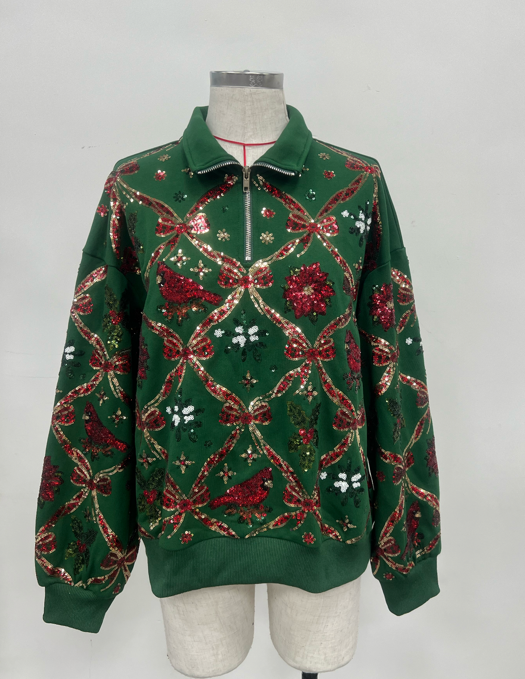 CARDINAL CHRISTMAS QUARTER ZIP PULLOVER (PREORDER)