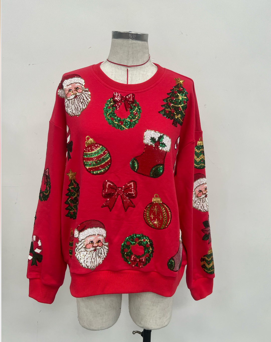 MERRY CHRISTMAS ICON RED PULLOVER  (PREORDER)