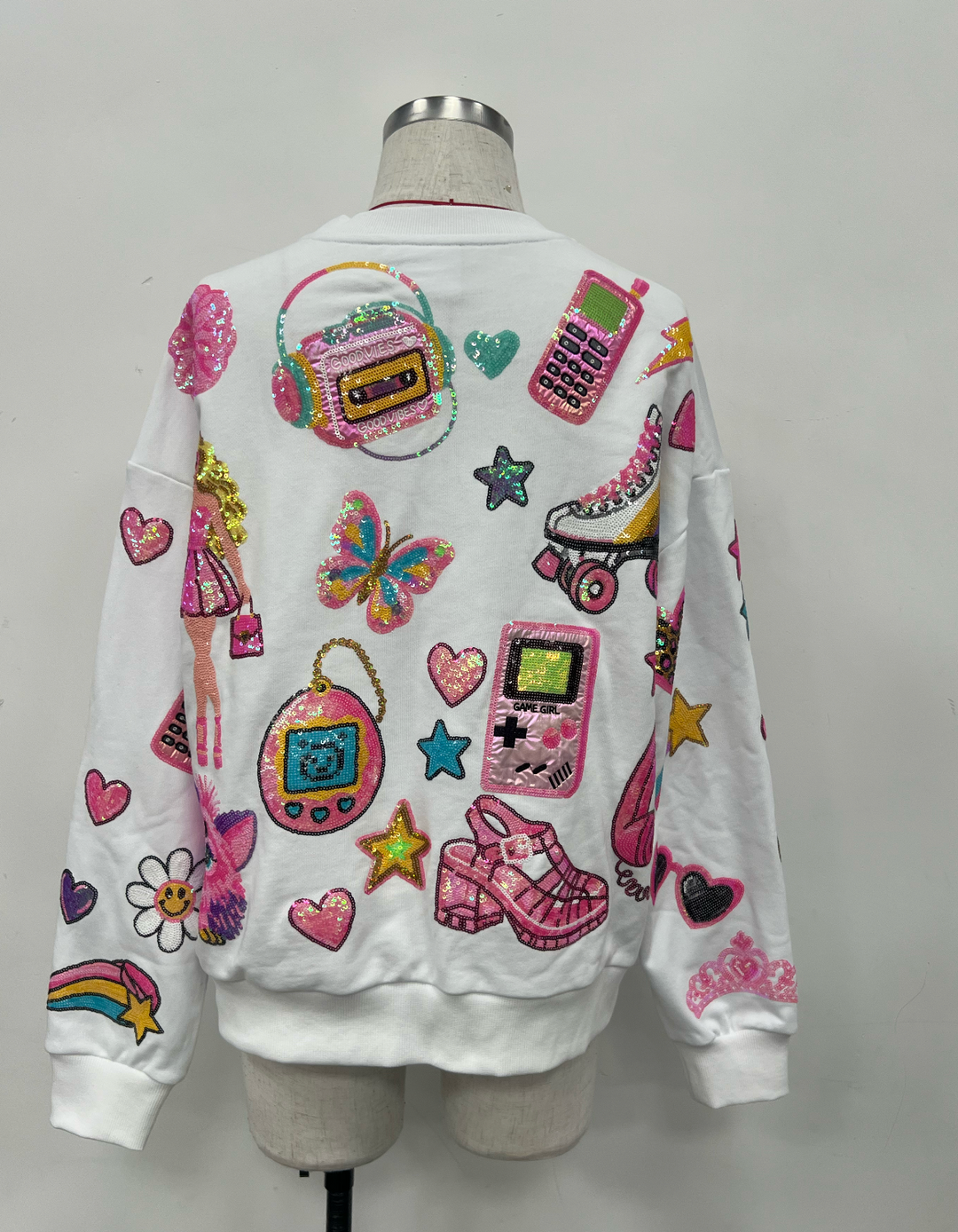 ALL THINGS NOSTALGIC WHITE PULLOVER (PREORDER)