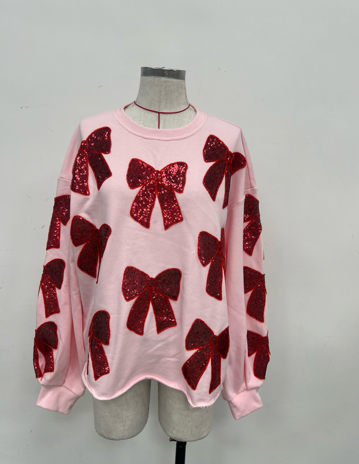 Merry Little Bow Pullover RTS ( READY TO SHIP)