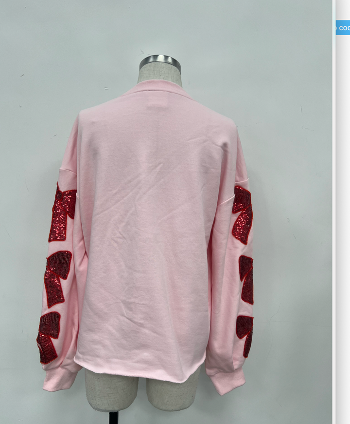 Merry Little Bow Pullover RTS ( READY TO SHIP)