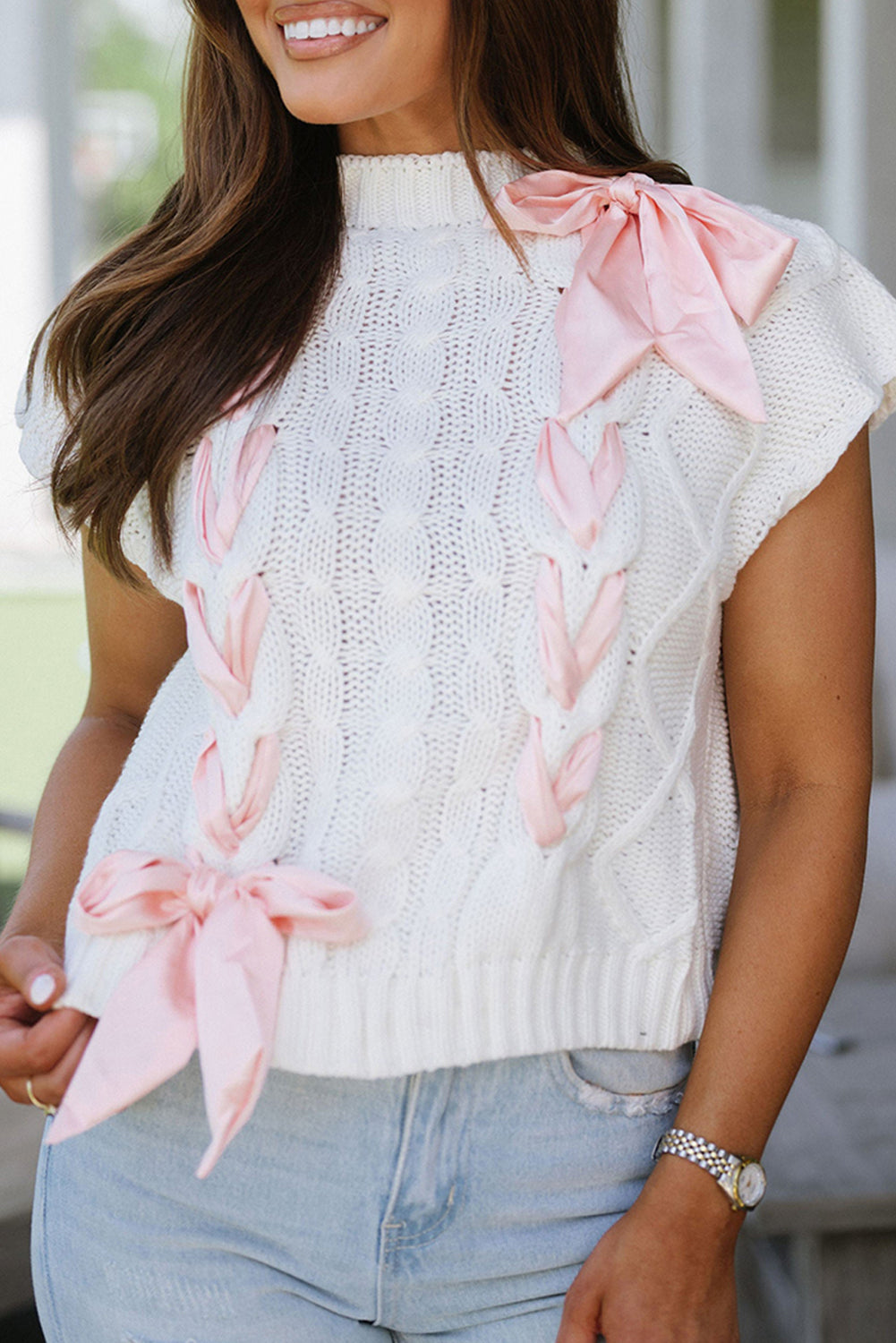 Pink Ribbon Sweater (ships 1-2 weeks)