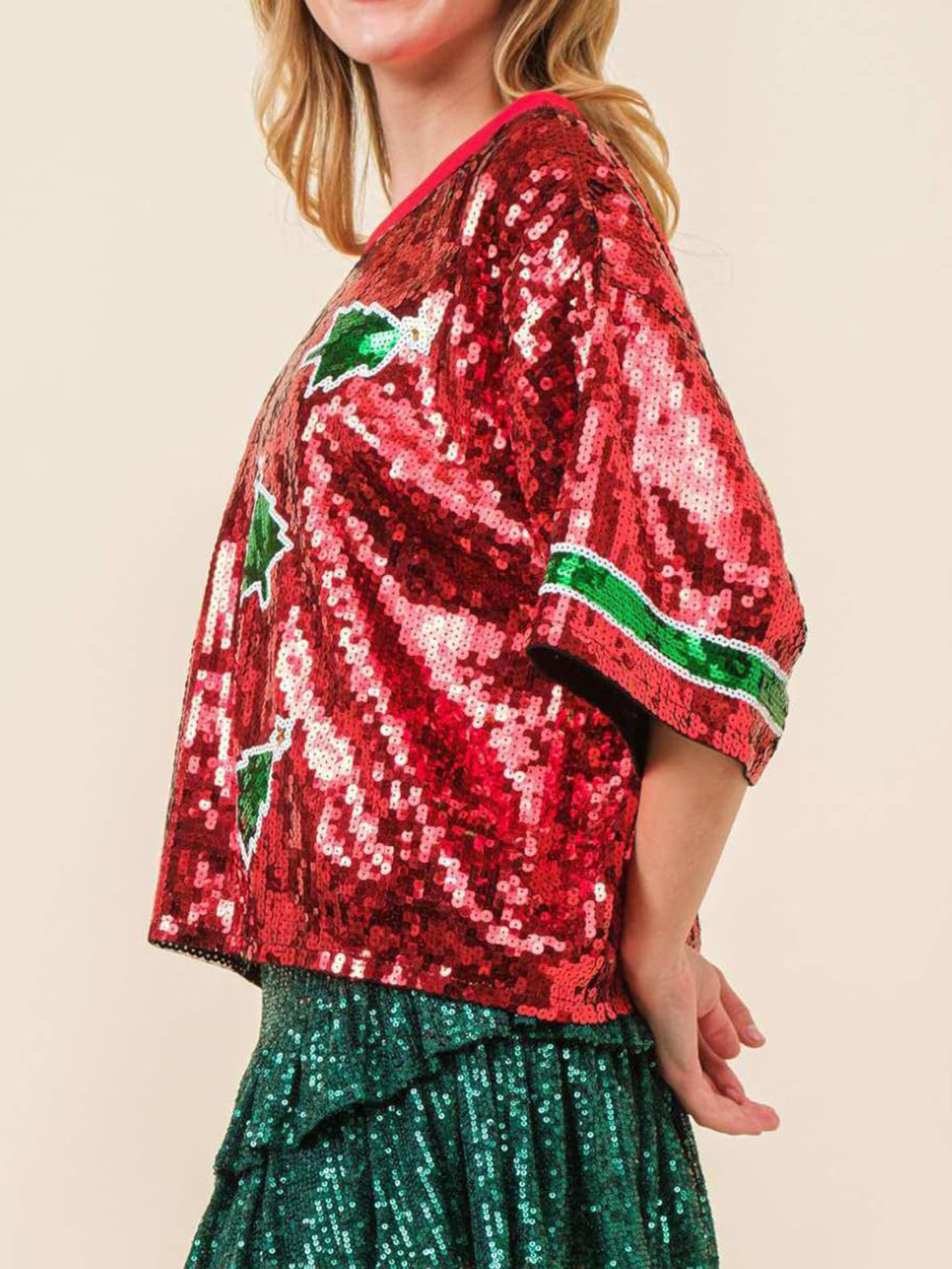 Christmas Tree Sequin Top (ships 2-3 weeks)