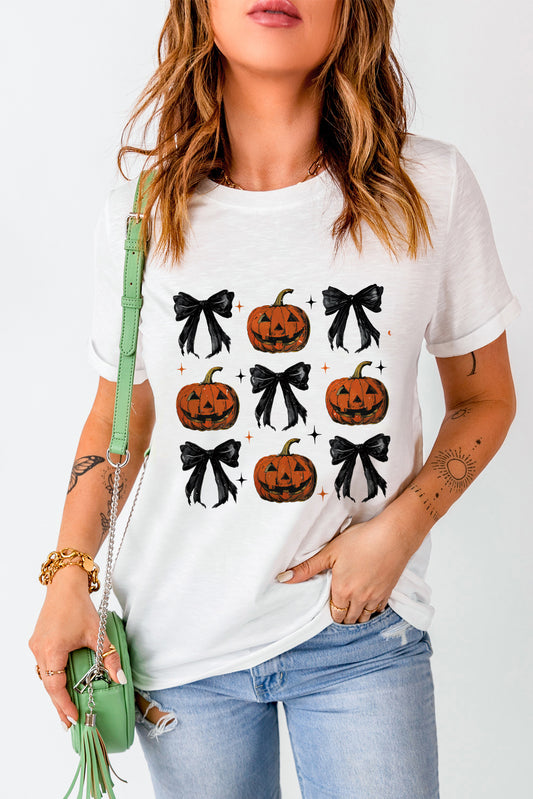 Pumpkin Round Neck Short Sleeve T-Shirt (ships 2 weeks)