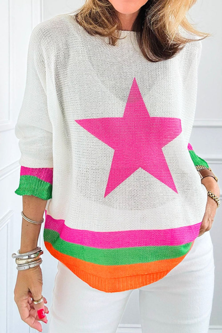 Neon Colorblock Star Shirt (ships 1-2 weeks)