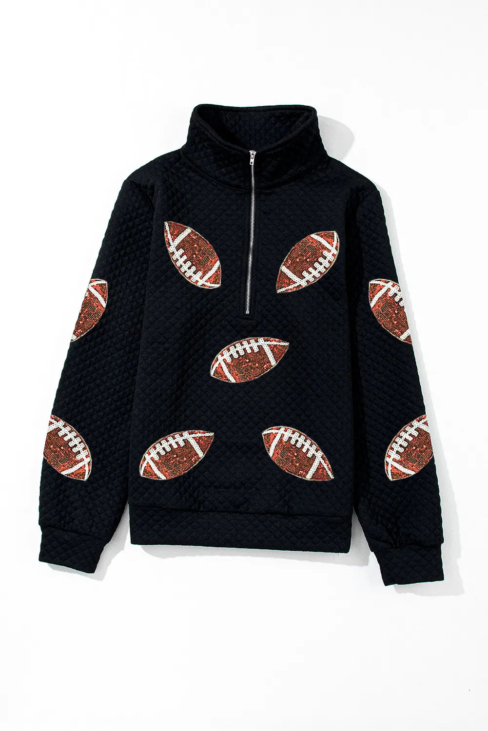 Sequin Football Long Sleeve Sweatshirt ships 1-2 weeks