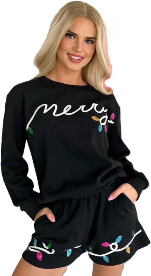 Sequin Merry Set BLACK (ships 2-3weeks)