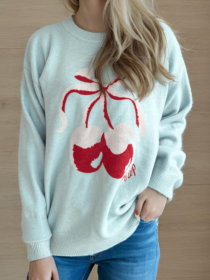 Cherry me up Sweater (ships 1-2 weeks)