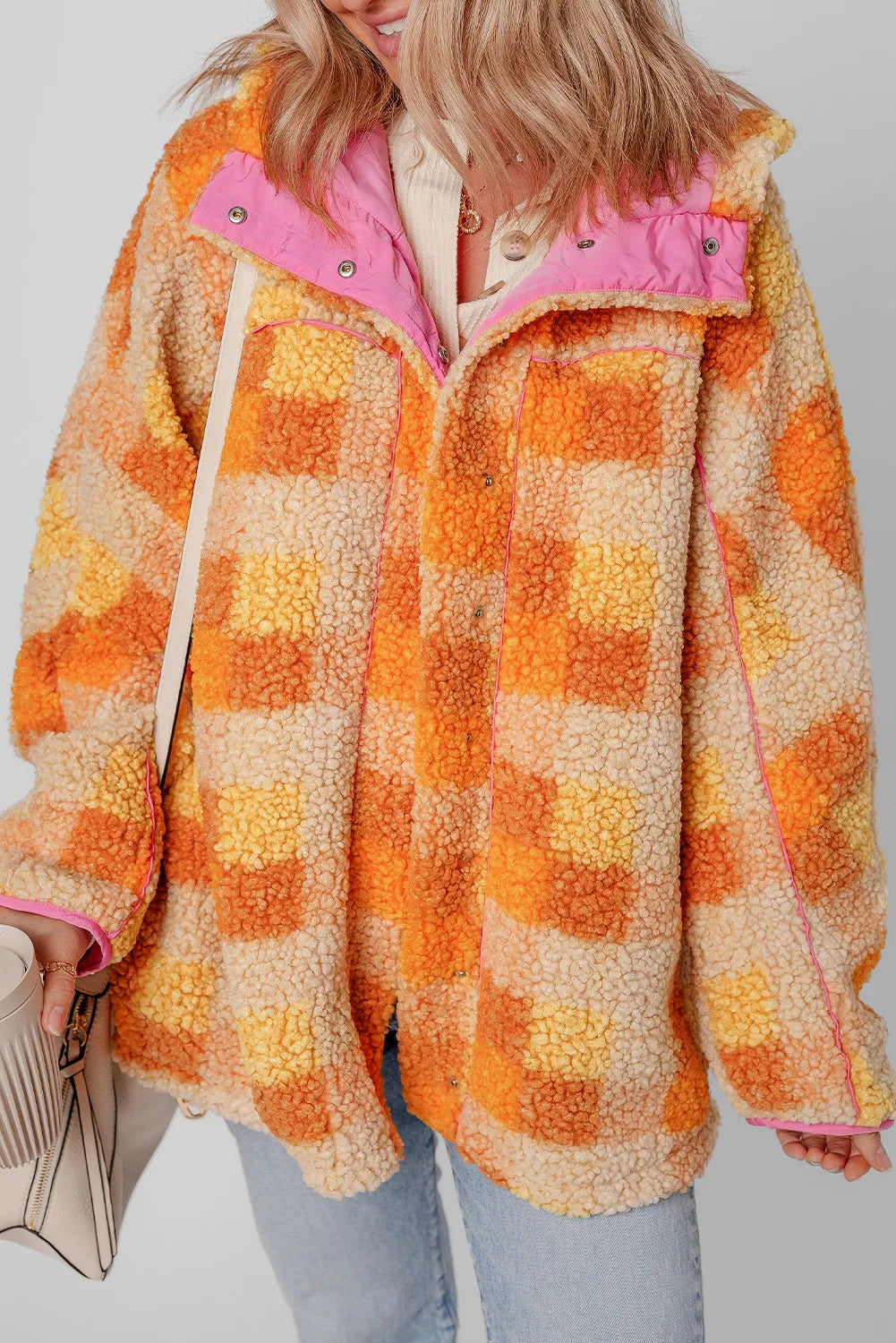 Pink & Orange Cozy Jacket (ships 2-3 weeks)