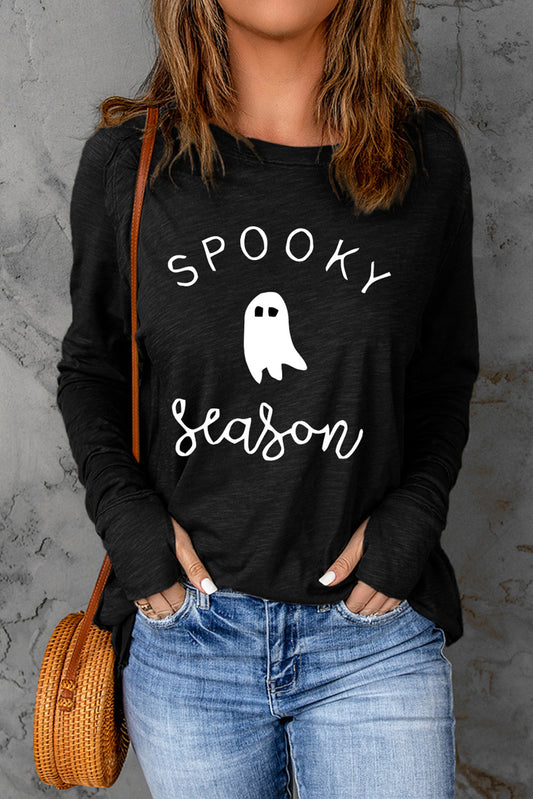 SPOOKY SEASON Graphic Long Sleeve T-Shirt (ships in 2 weeks)