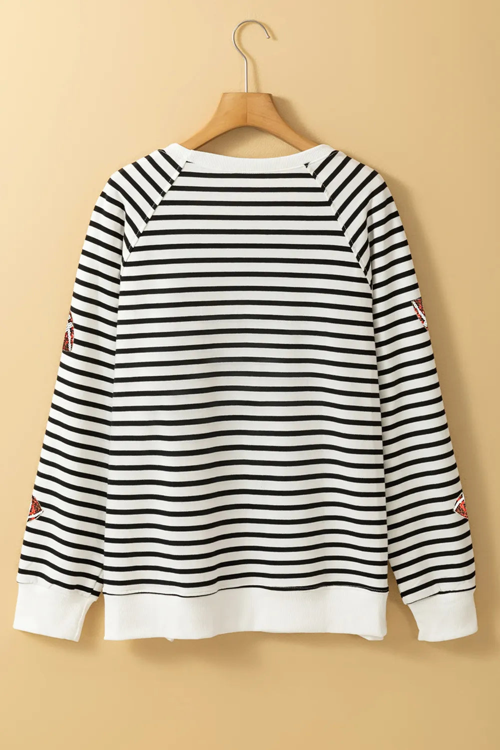 Sequin Football Striped Long Sleeve Sweatshirt (ships 1-2 weeks)