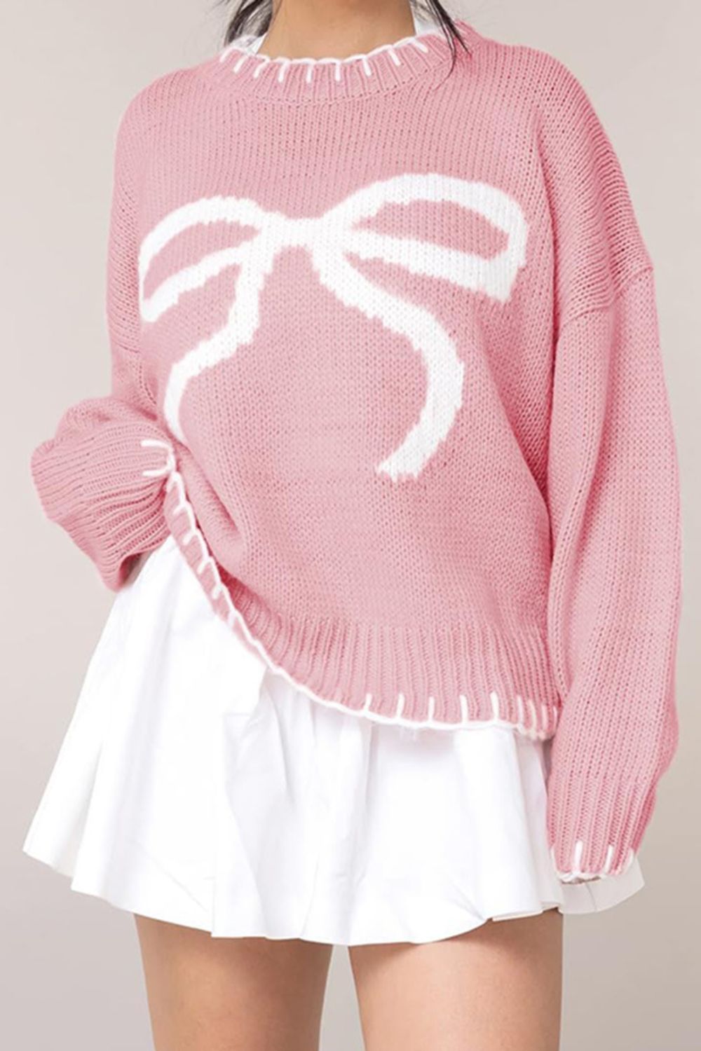 Ribbon Bow Sweater (ships 1-2 weeks) 3 colors