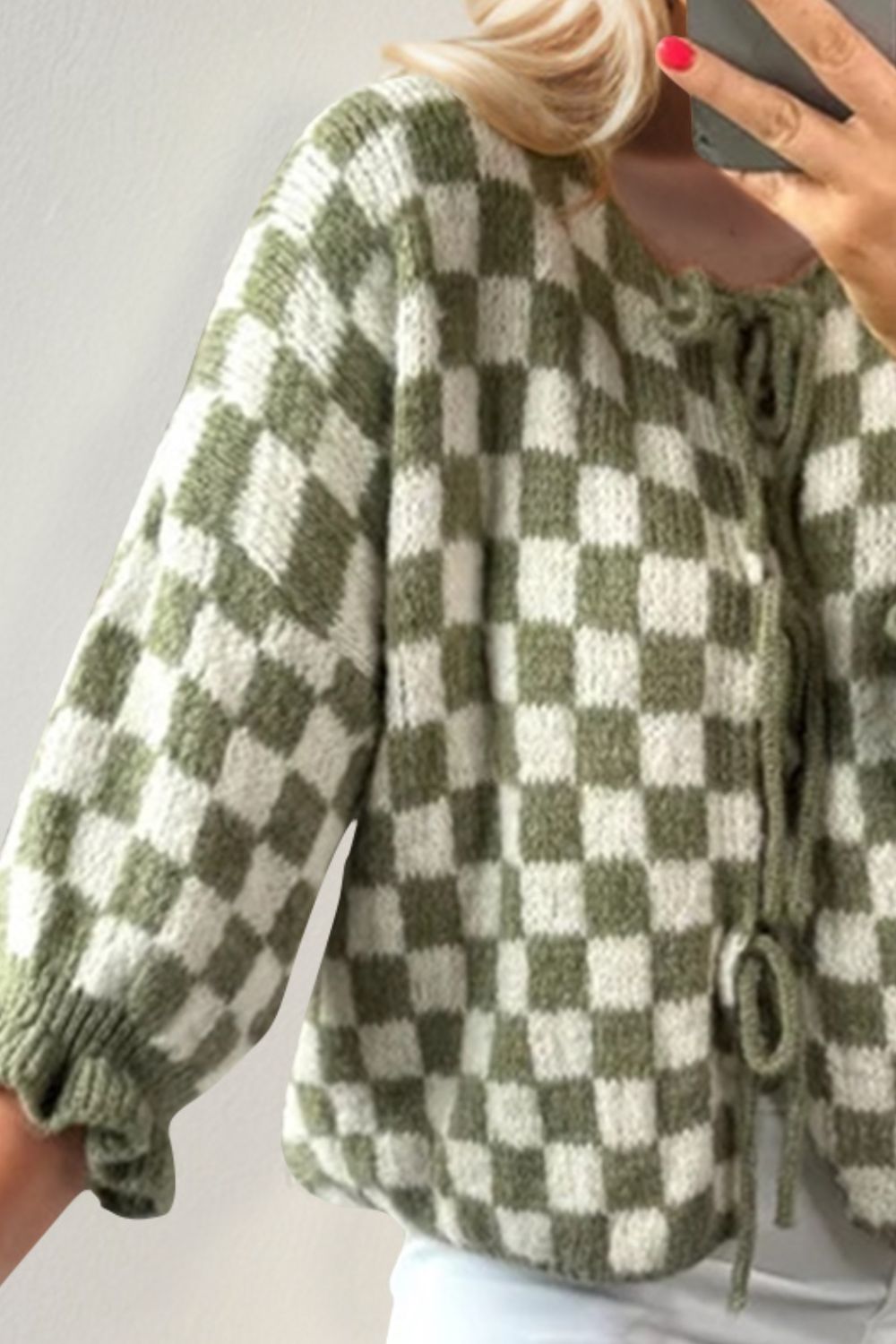 Checkered Girly Cardigan (ships 1 week)