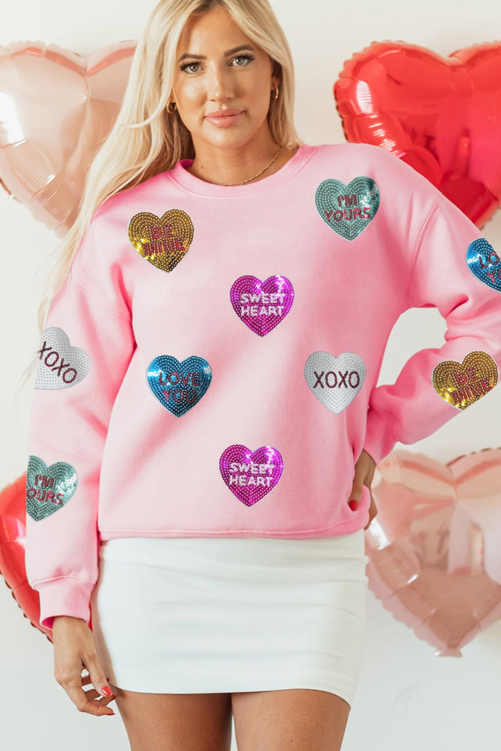 Conversion heart pullover ships 1-2 weeks