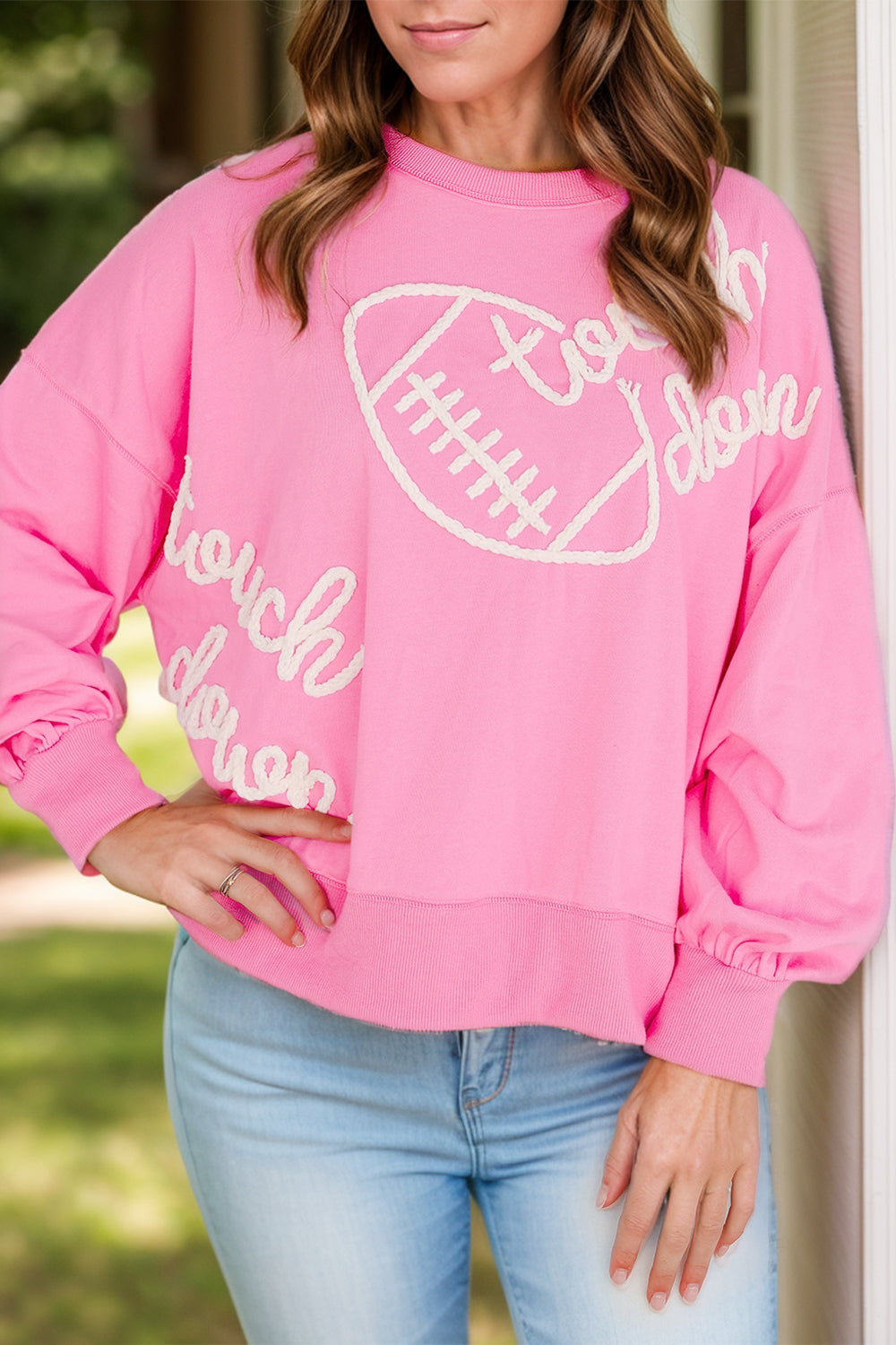 Touch Down Pink Pullover (ships 1-2 weeks)