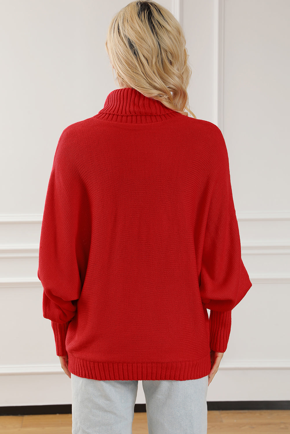 Merry Letter Embroidered High Neck Sweater (ships 2-3weeks)