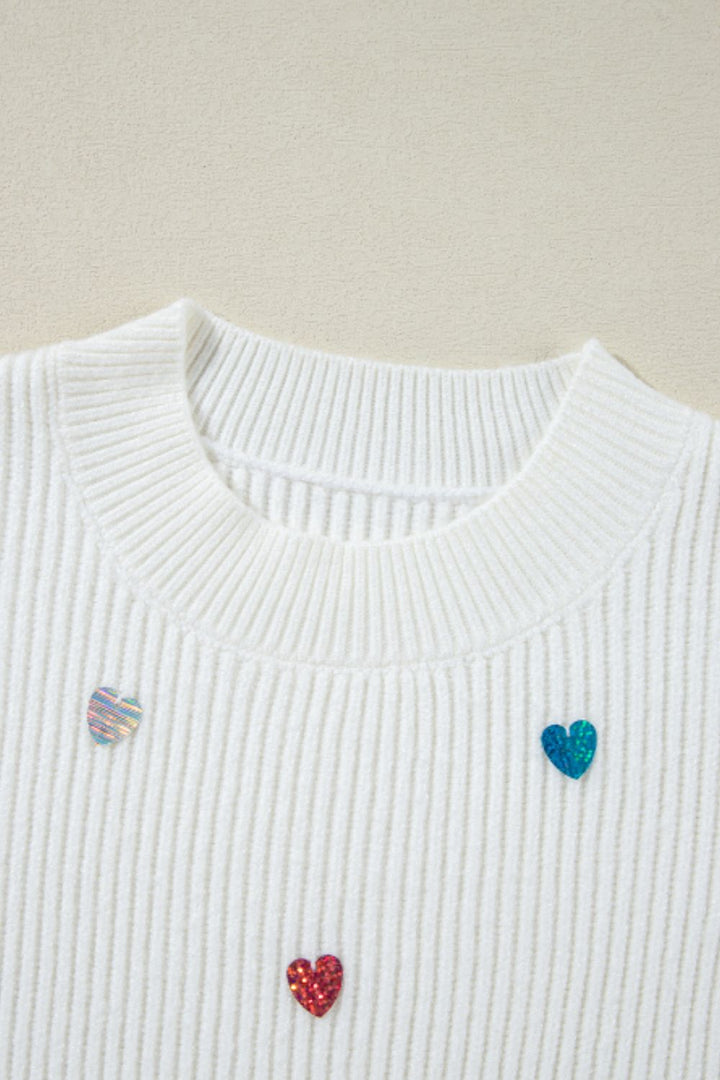 Mini Multicolor Heart Sweater (ships 1-2 weeks)